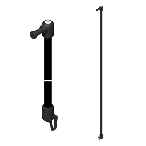 Canne loqueteaux DS7466 - tige aluminium thermolaqué 1000mm