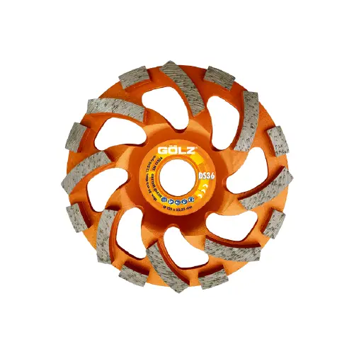Plateau diamant GÖLZ DS36 – Ø 125 à 180 mm – ponçage béton et pierre